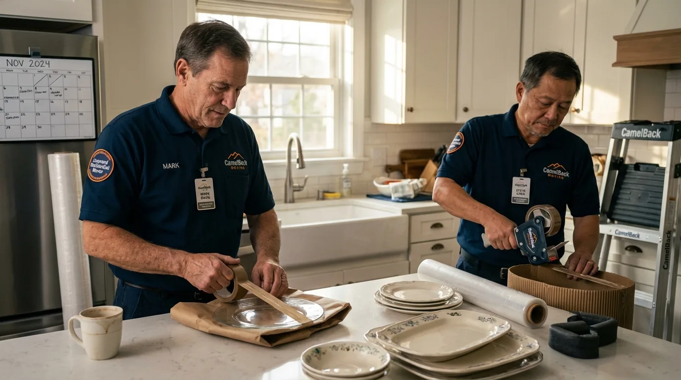 Professional crew packing kitchen dishware in Waynesboro, VA
